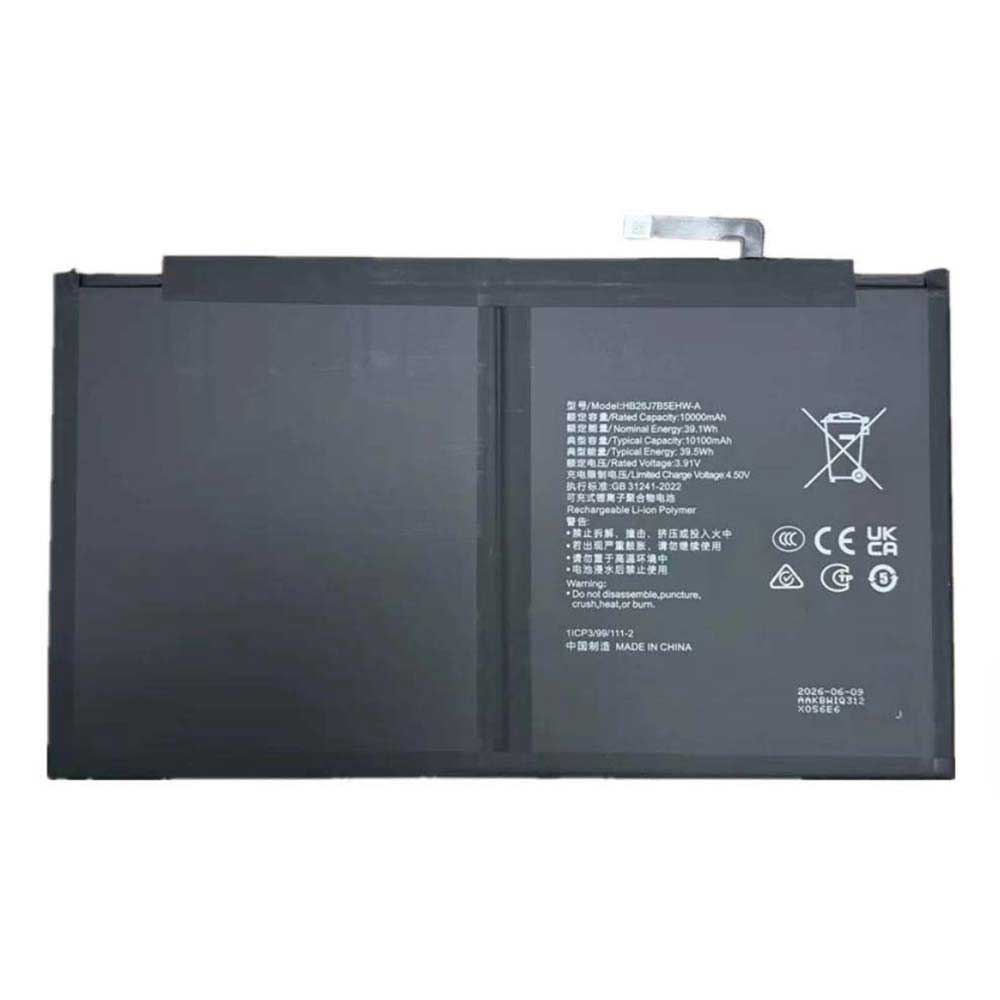 3.91V 10000mAh HB26J7B5EHW-A Tablet Battery for Honor GT ROL-W60