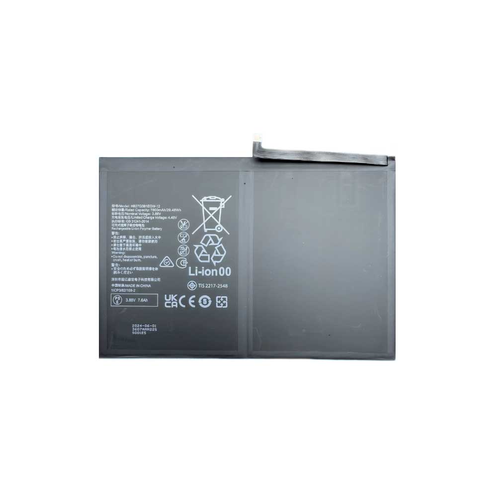 3.88V 7600mAh HB27G3B1EGW-12 Tablet Battery for Huawei BTK-W00 BTK-W10 BTK-AL00 AGS5-W00 AGS5-W09 AGS5-AL09 AGS5-W00E