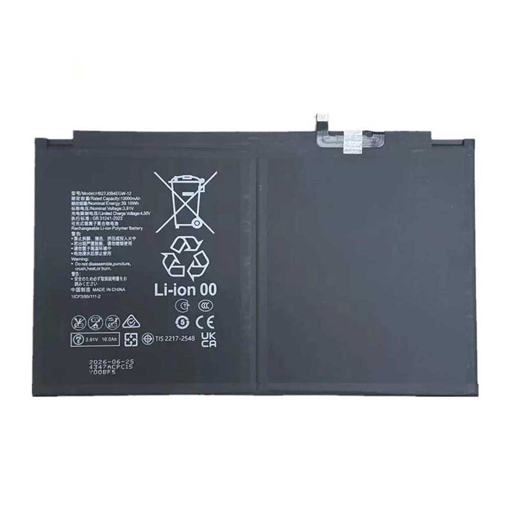3.91V 10000mAh HB27J0B4EGW-12 Tablet Battery for Huawei MatePad Air Pad