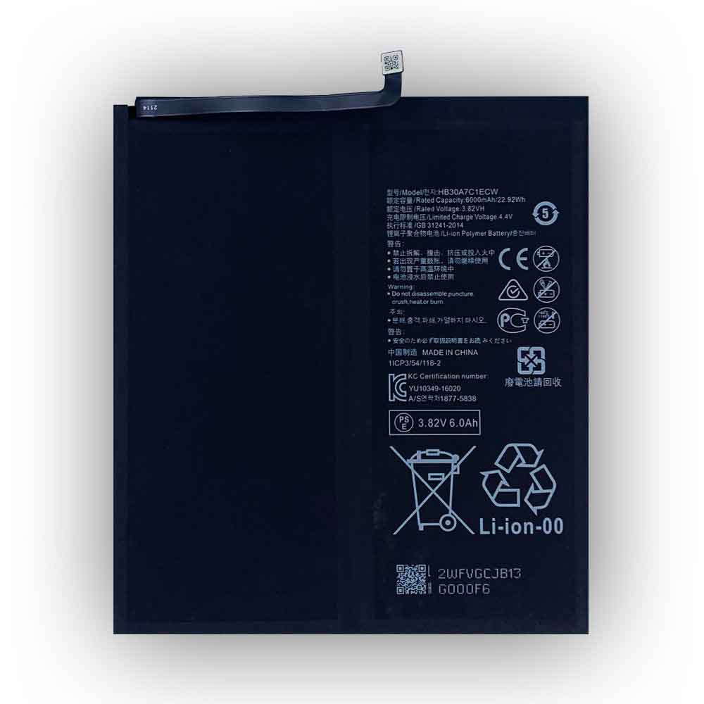3.82V 6000mAh HB30A7C1ECW Tablet Battery for Huawei MediaPad M6 8.4 VRD-AL10 AL09 VRD-W10 VRD-W09