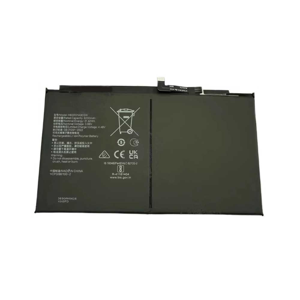 3.88V 8200mAh HB30G1A3EGW Tablet Battery for Huawei Honor Pad 9