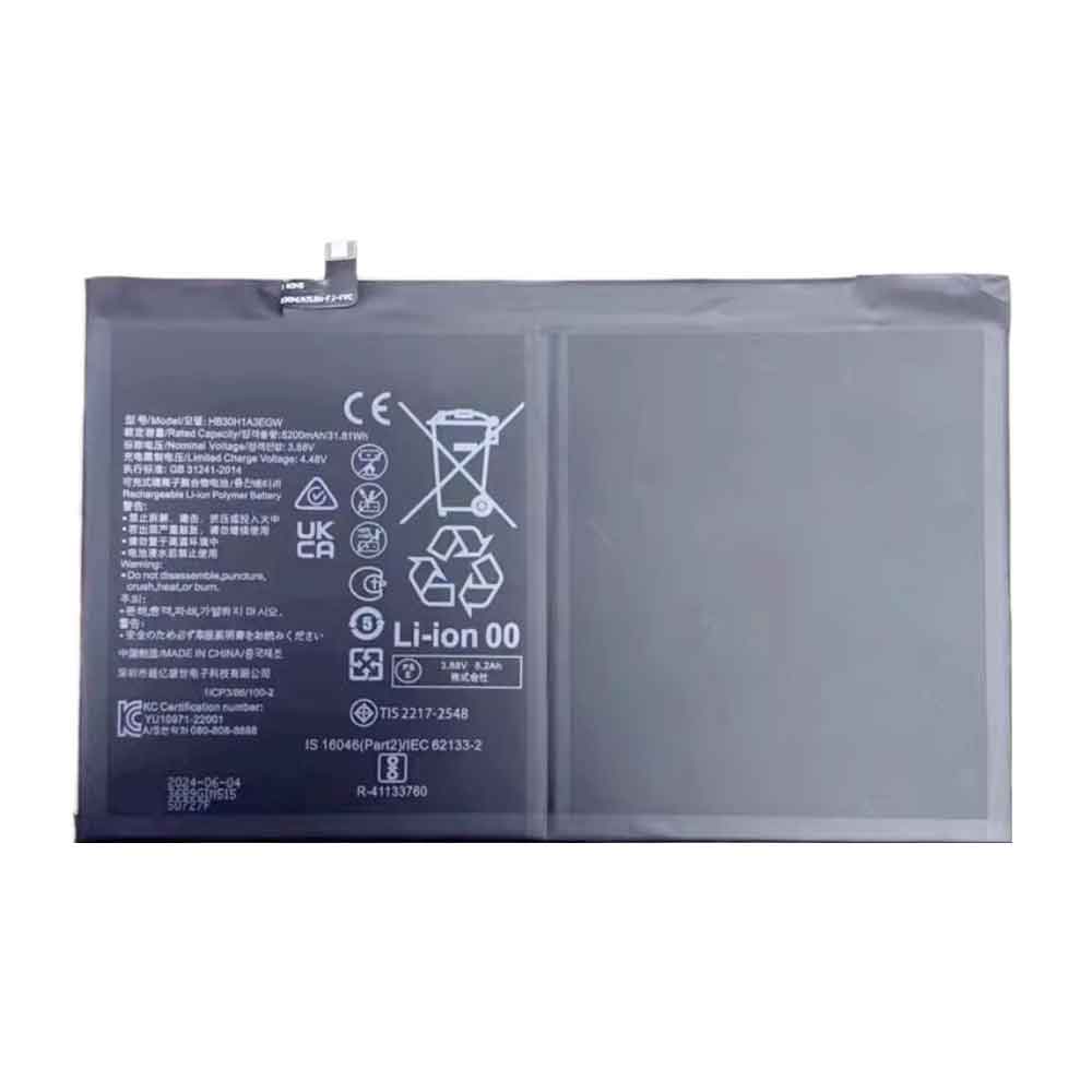 3.88V 8200mAh HB30H1A3EGW Laptop Battery for Huawei MatePad Air DBY2-W00 DBY2-W00