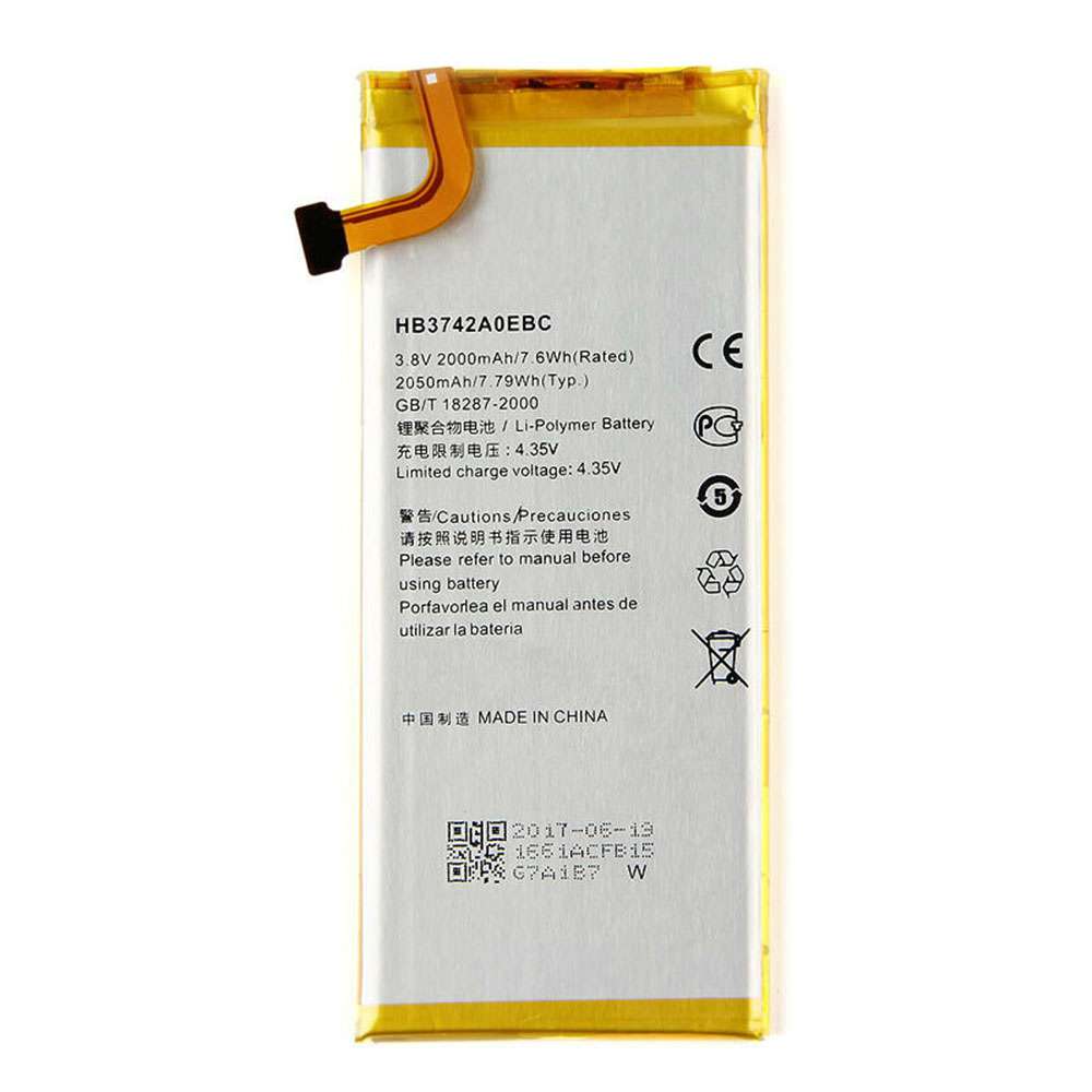 3.8V/4.35V 2000mAh/7.6WH Huawei Ascend P6 P6-C00 Replacement Battery