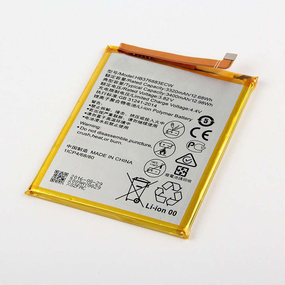3.82V/4.4V 3400MAH/12.98WH HB376883ECW Smartphone Battery for HuaWei P9 Plus VIE-AL10 P9s