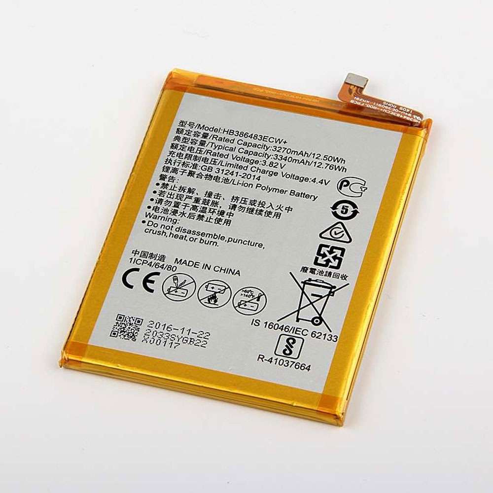 3.82V/4.4V 3340MAH/12.76WH HB386483ECW+ Smartphone Battery for HuaWei MaiMang 5 G9 Plus MLA-AL00 MLA-AL10