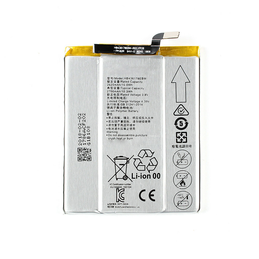 3.8V/4.2V 2200mAh HB436178EBW Smartphone Battery for Huawei Mate S CRR-CL00 UL00