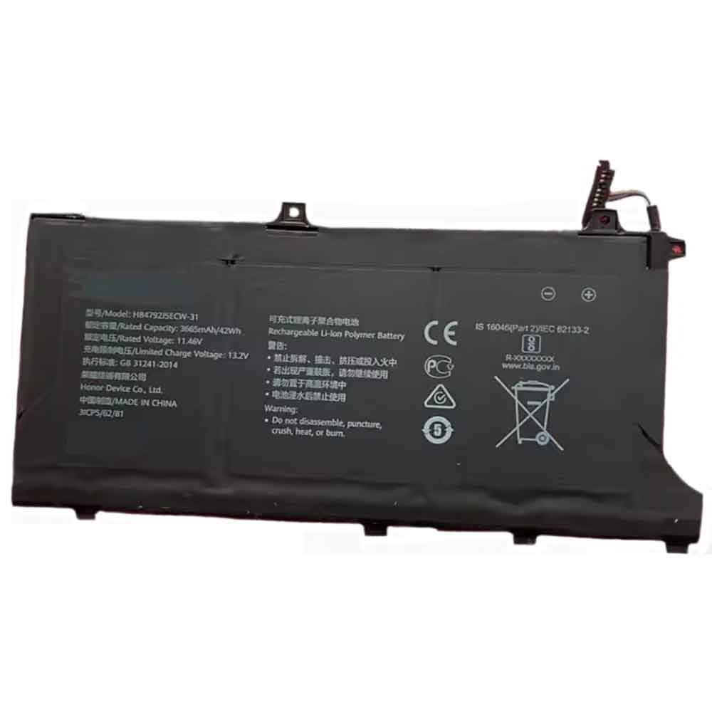 11.46V 3665mAh HB4792J5ECW-31 Laptop Battery for Honor BBR-WAH9 BDR-WFH9HN