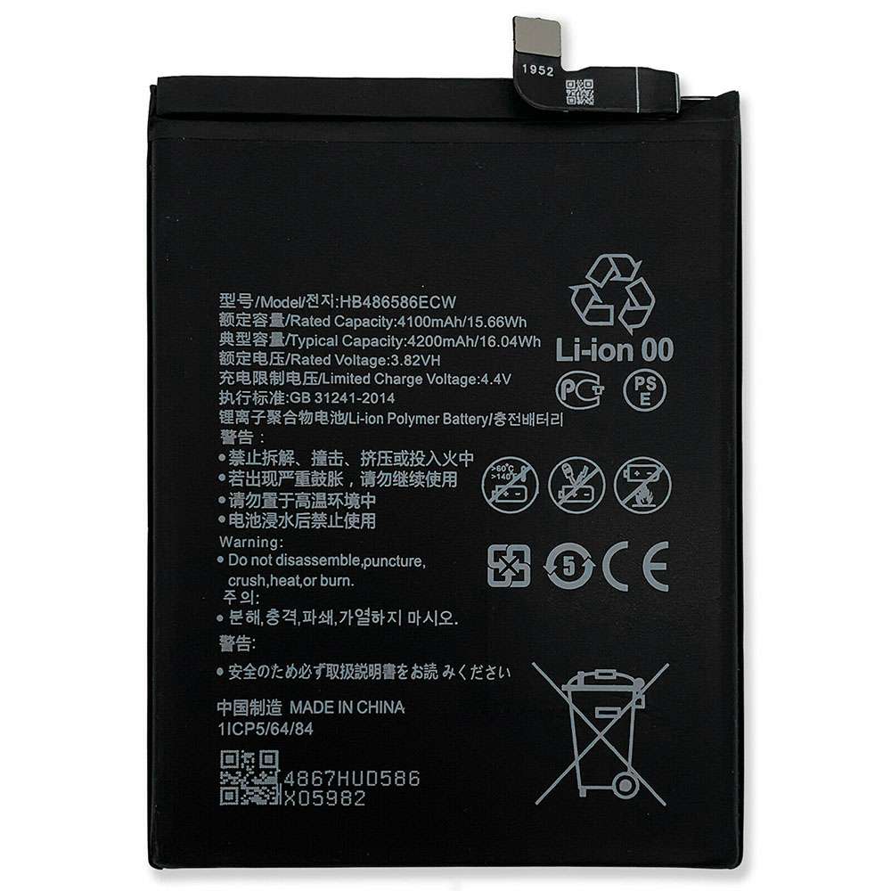 3.82V/4.4V 4100mAh/15.66WH Huawei Mate30 Mate 30 V30 Nova6 Nova6 SE Replacement Battery