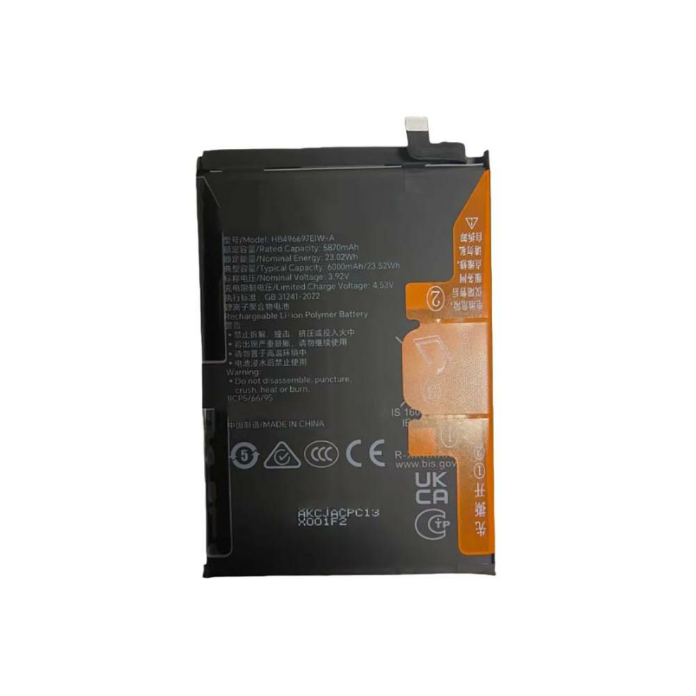 3.92V 6000mAh HB496697EIW-A Smartphone Battery for Honor X70i