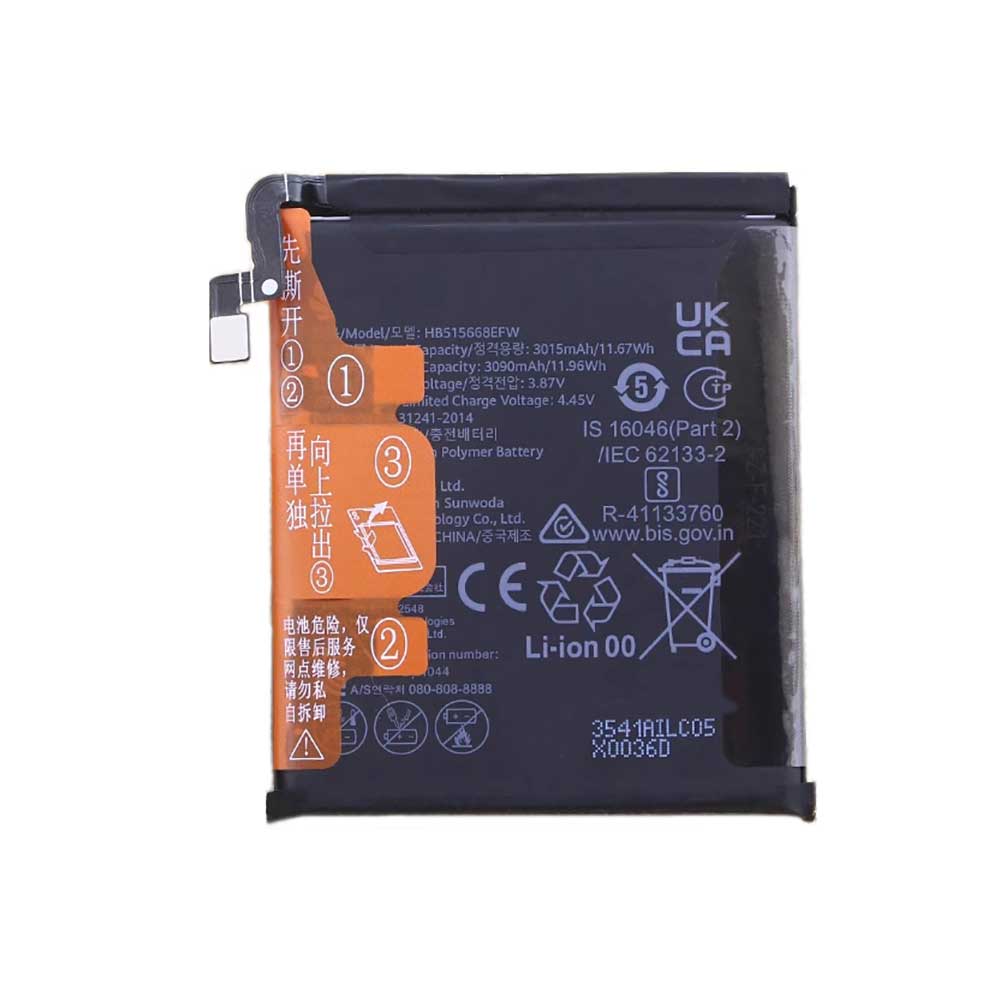 3.87V 3090mAh HB515668EFW Smartphone Battery for Huawei P50 Pocket BAL-AL00