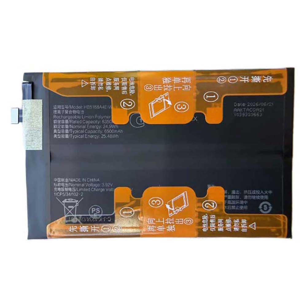 3.92V 6500mAh HB5168A4EIW-A Smartphone Battery for Honor X7D X9D