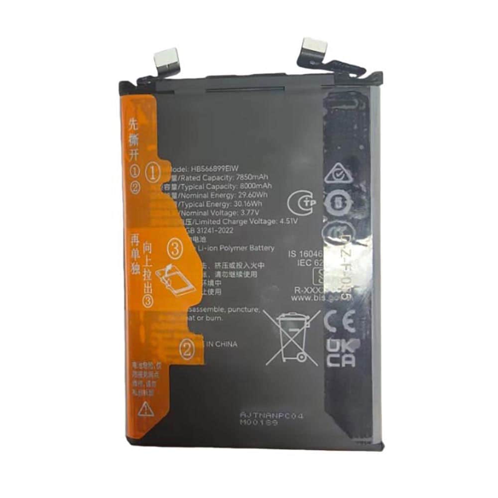 3.77V 8000mAh/30.16Wh HB566899EIW Smartphone Battery for Honor Power DVD-AN00