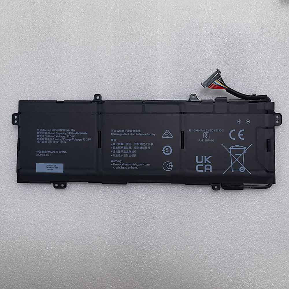 11.55V 5195mAh HB5881P1EEW-31A Laptop Battery for Honor MagicBook HGE-W56 HGE-W76 HGE-WX6