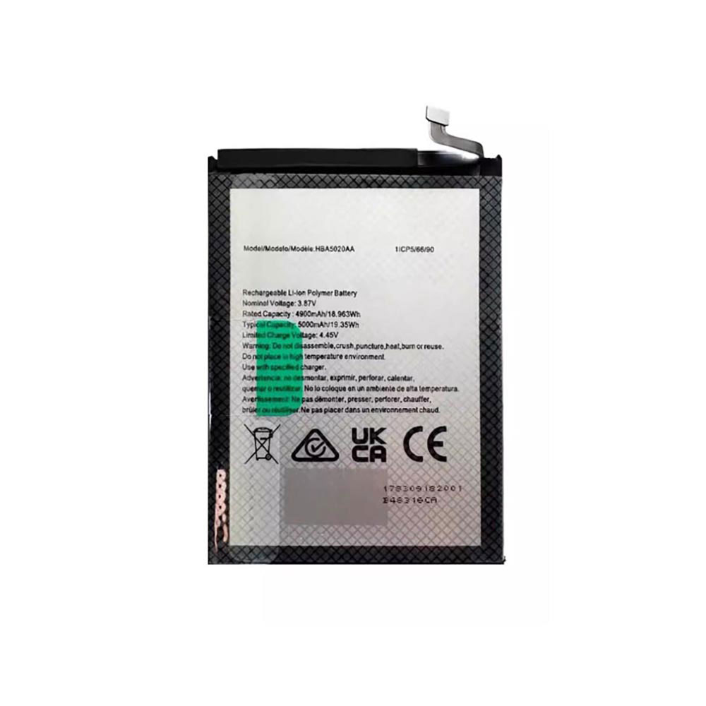 3.87V 5000mAh HBA5020AA Smartphone Battery for HMD Pulse+