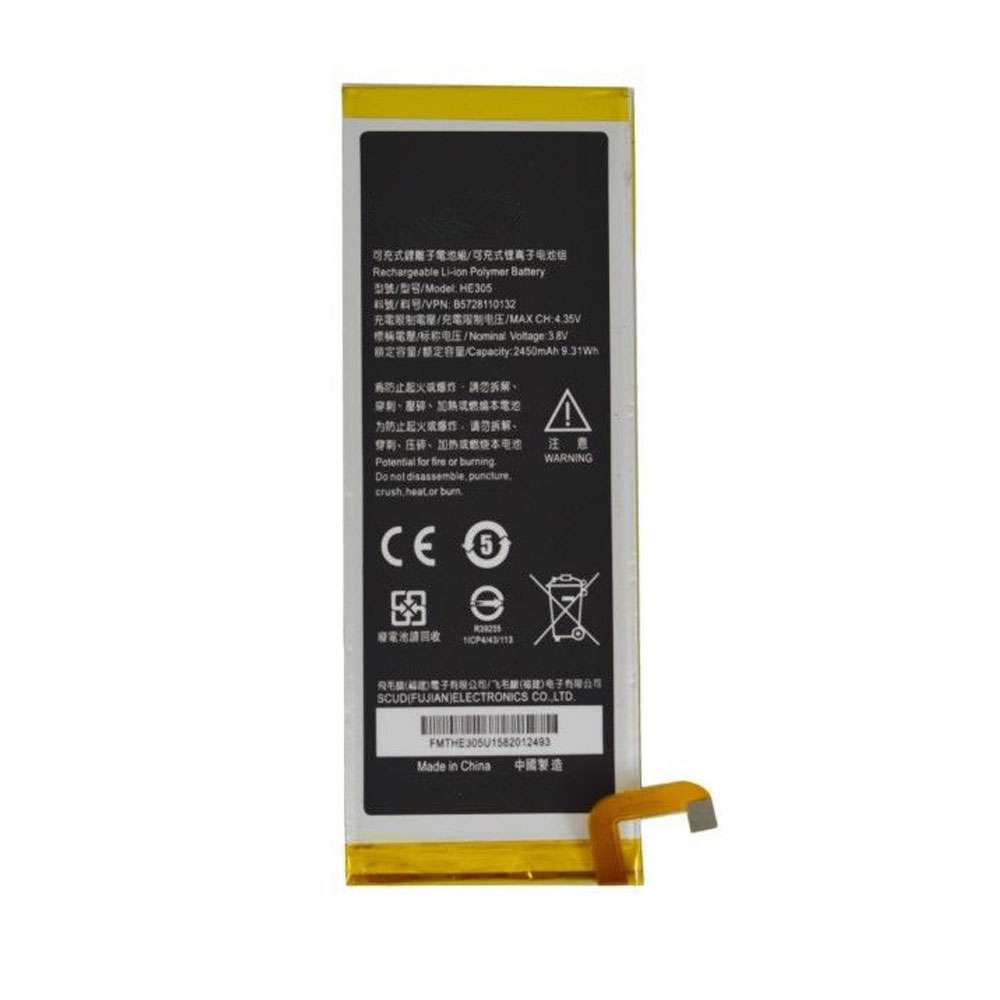 3.8V/4.35V 2450mAh/9.31WH HE305 Smartphone Battery for Infocus V5 M808 M560