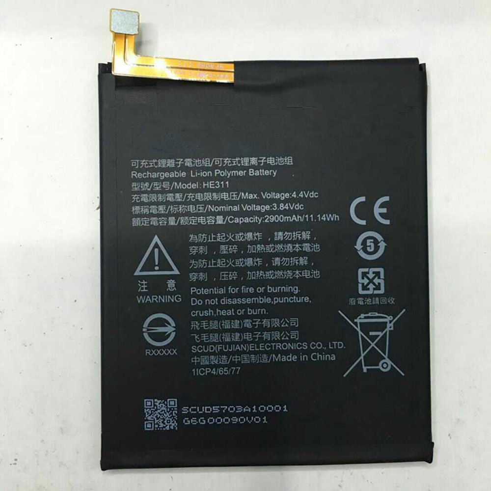 3.84V/4.4V 2900mAh/11.14WH HE311 Smartphone Battery for InFocus S1