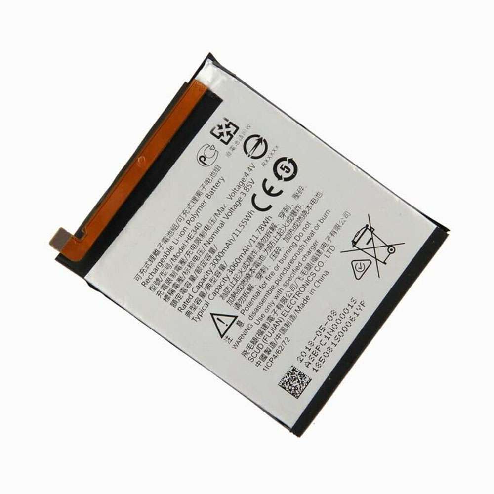3.85V/4.40V 3000mAh/11.55WH HE340 Smartphone Battery for Nokia 7 TA-1041