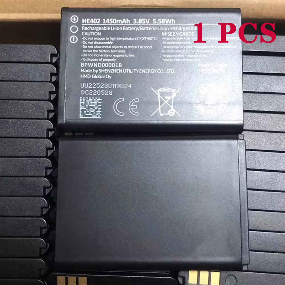 3.85V 1450mAh HE402 Smartphone Battery for Nokia 5710 TA-1482