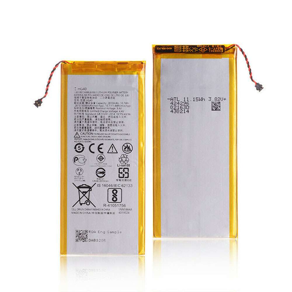 3.8V/4.4V 2810MAH HG40 Smartphone Battery for Motorola Moto G5 Plus XT1684 XT1685 XT1687