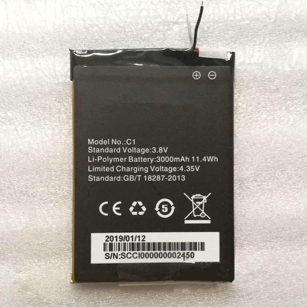 3.8V/4.35V 3000mAh/11.4WH C1 Smartphone Battery for Homtom C1 Phone