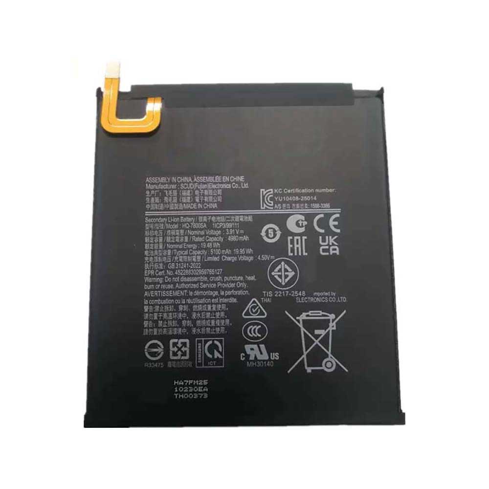 3.91V 4980mAh HQ-7800SA Tablet Battery for Samsung Galaxy Tab A11 X130