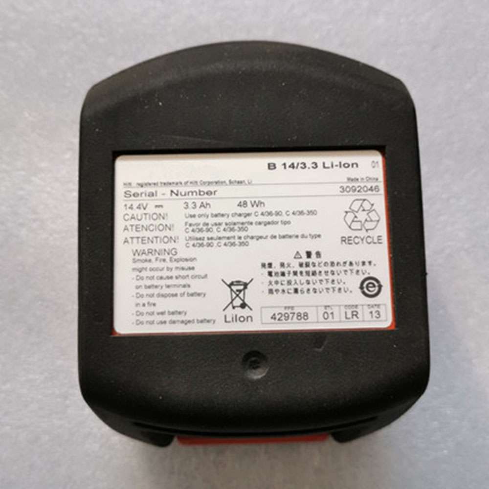 14.4V 3.3AH B14 Power Tool Battery for Hilti SID 14-A SIW 14-A SFH 14-A SFC 14-A