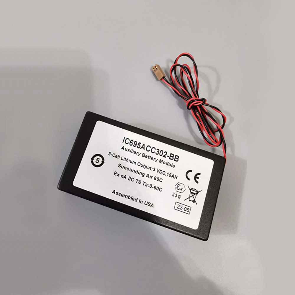 3V 15Ah GE Fanuc IC695ACC302 Replacement Battery