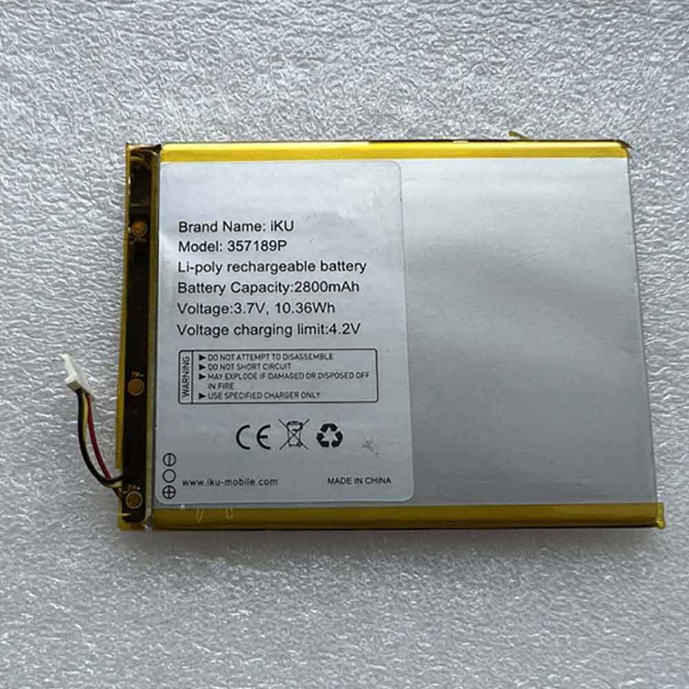 3.7V 2800mAh 357189P Smartphone Battery for iKU 357189P