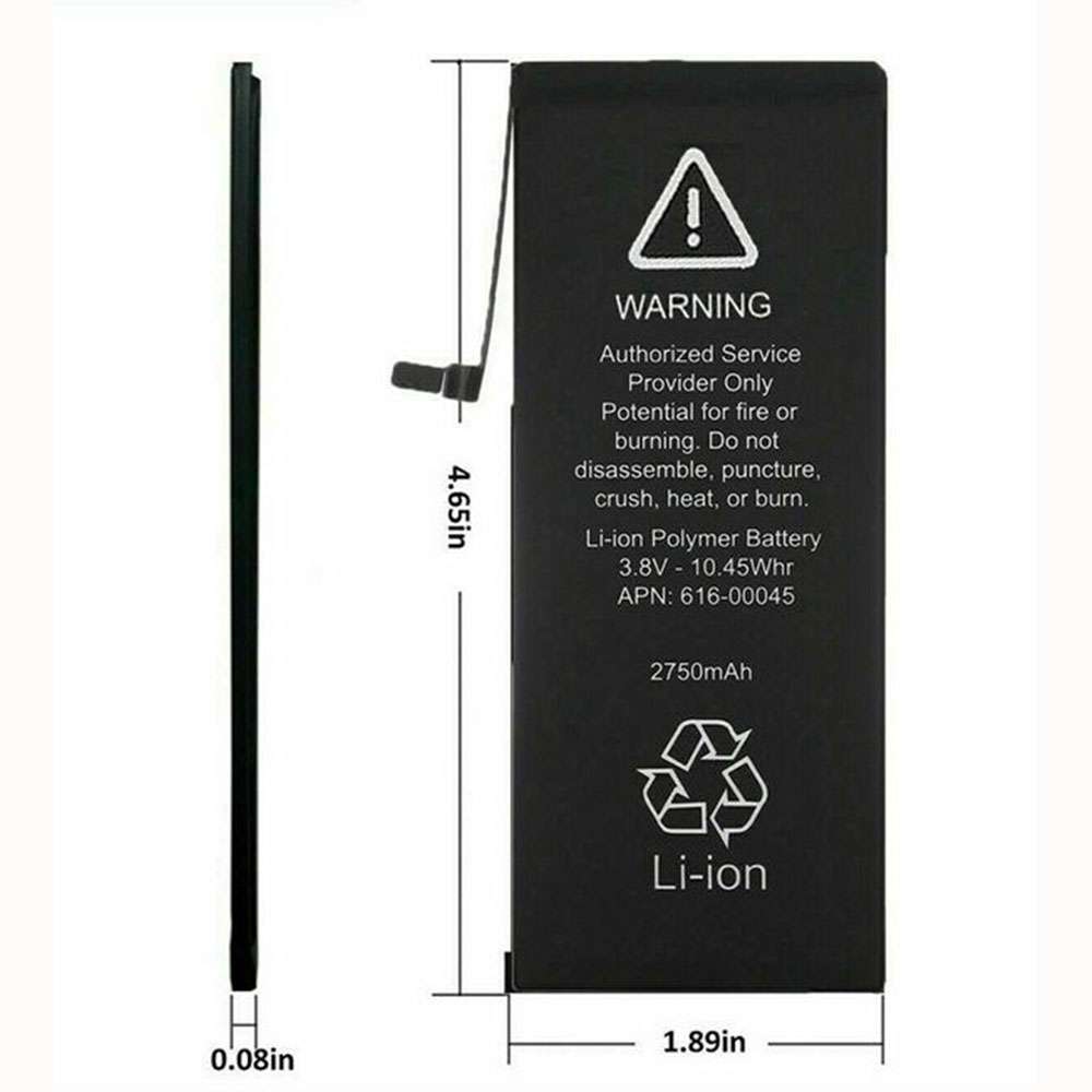 3.82V/4.35V 2750mah Apple iPhone 6S PLUS A1634 A1687 Replacement Battery