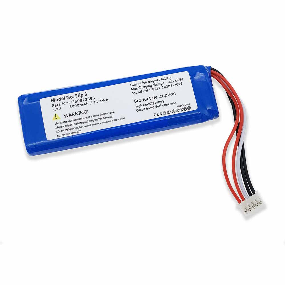 3.7V/4.2V 3000mAh JBL Flip 3 Replacement Battery