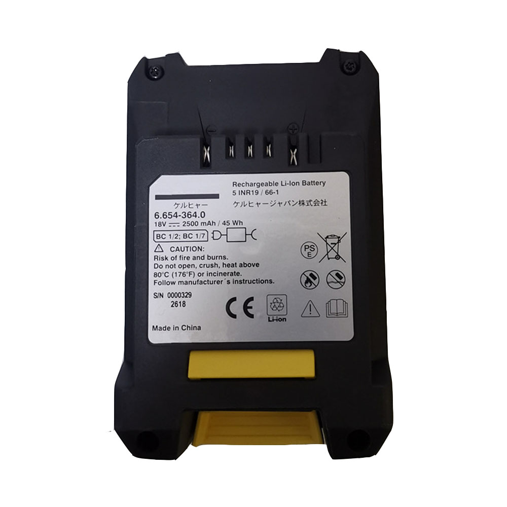 18V 2500mAh/45Wh 6.654-364.0 Power Tool Battery for Karcher 6.654-364.0 BP250/18
