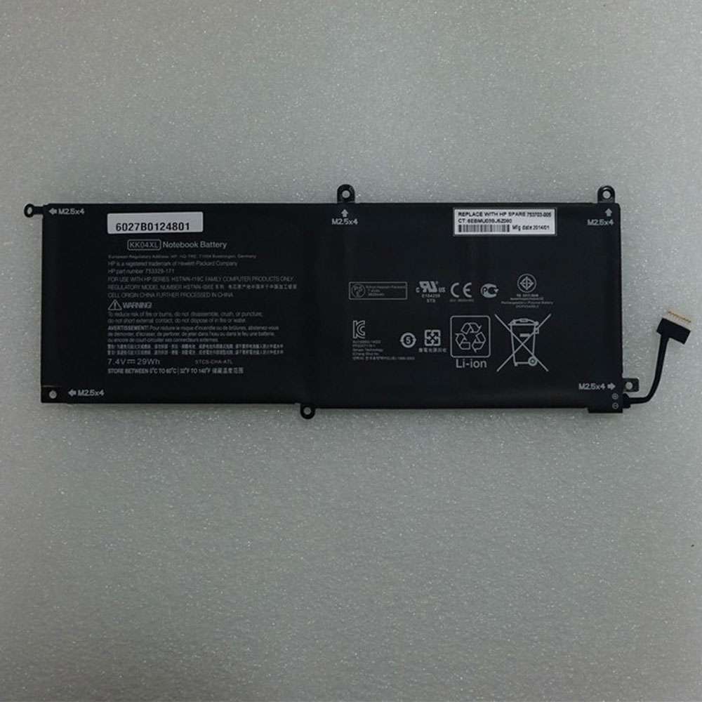 7.4V 29Wh KK04XL Tablet Battery for HP Pro x2 612 G1 Tablet 753703-005