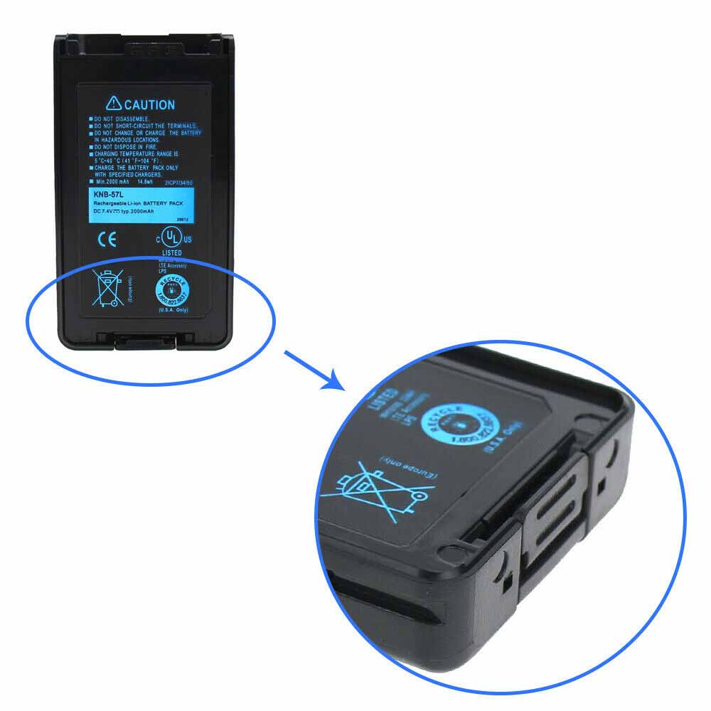 Kenwood KNB-35L KNB55L TK2360 TK3360K KNB57L battery