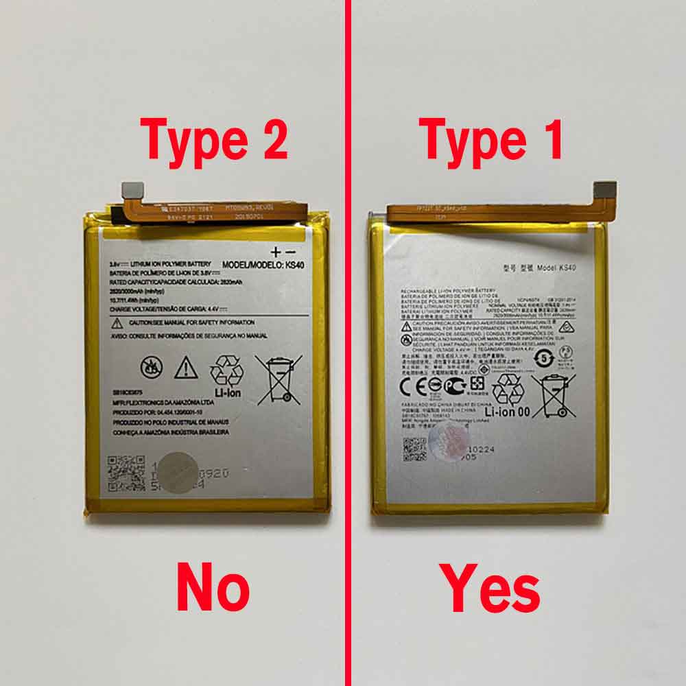 3.8V/4.4V 2820mAh/10.7Wh KS40 Smartphone Battery for Motorola Moto E6 Play XT2029-1