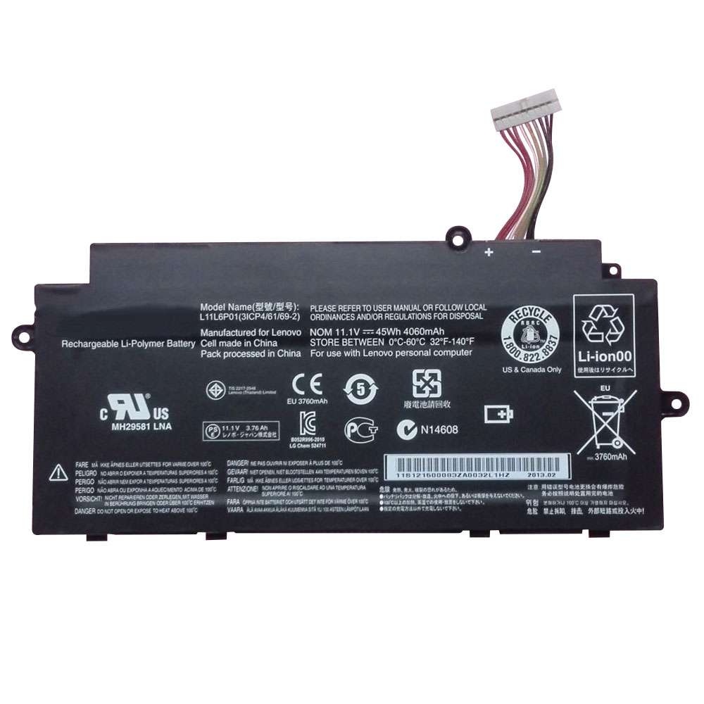 11.1V 4060mAh/45Wh L11M3P02 Laptop Battery for Lenovo Ideapad U510 U31 Touch