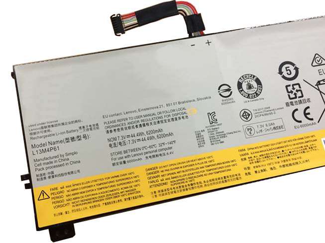 7.3V 44.4WH L13M4P61 Laptop Battery for LENOVO EDGE 15 80H1 15.6" Series