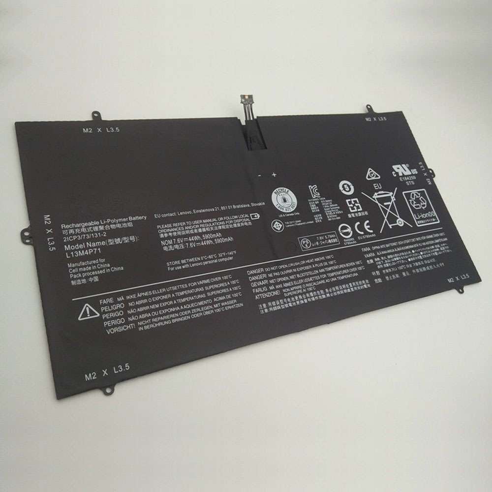 7.6V 44Wh L13M4P71 Laptop Battery for Lenovo Yoga 3 Pro 1370 Series