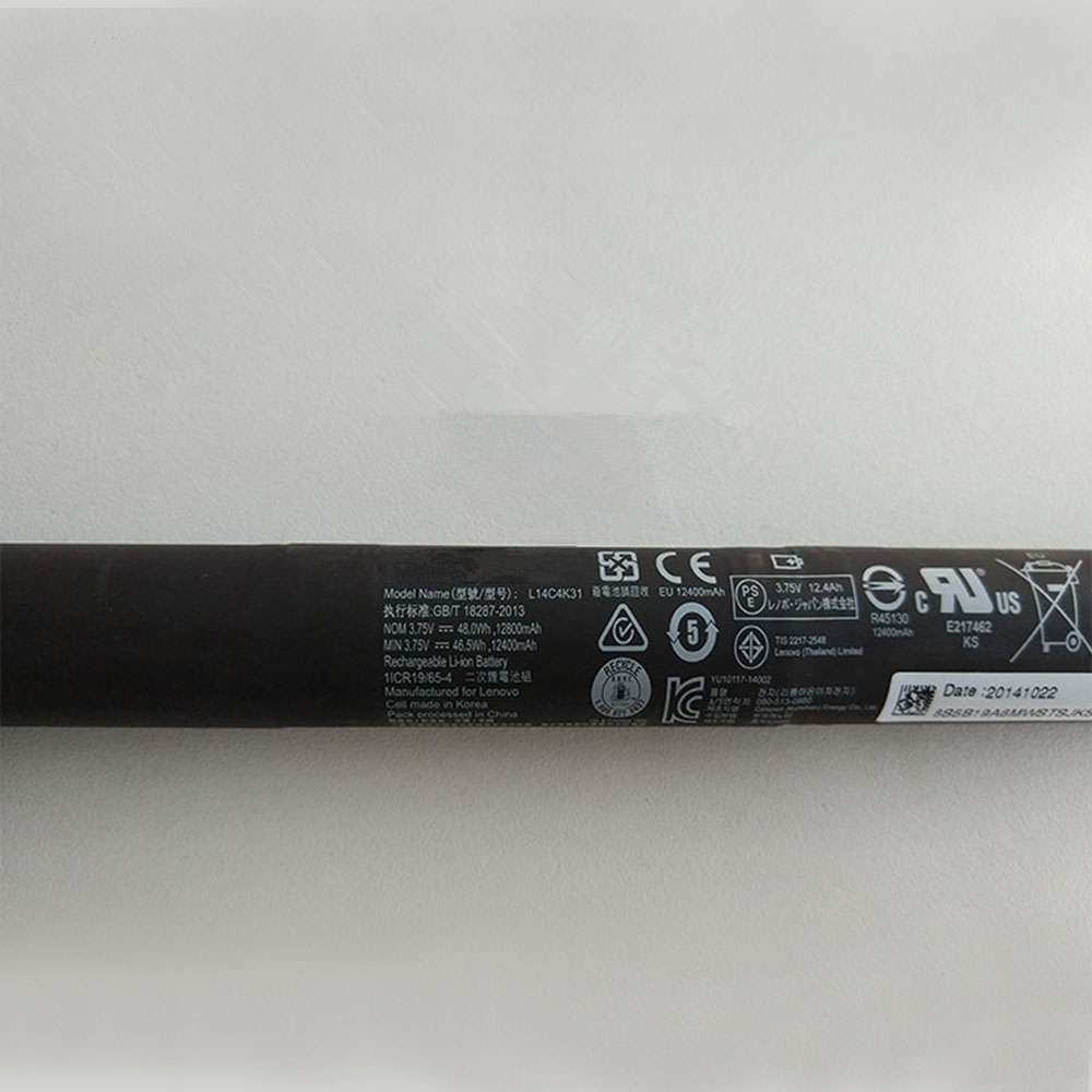 3.75V 12800mAh/48Wh L14D4K31 Tablet Battery for Lenovo Yoga Tablet Pro 2 1371F 13.3''