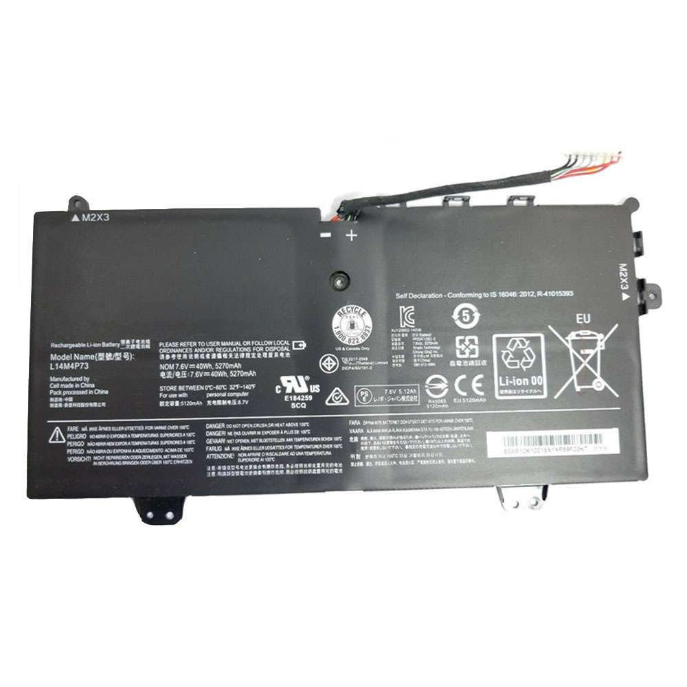 7.6V/8.7V 5270mAh/40WH L14M4P73 Laptop Battery for Lenovo Yoga 700 YogaPad 700-11isk