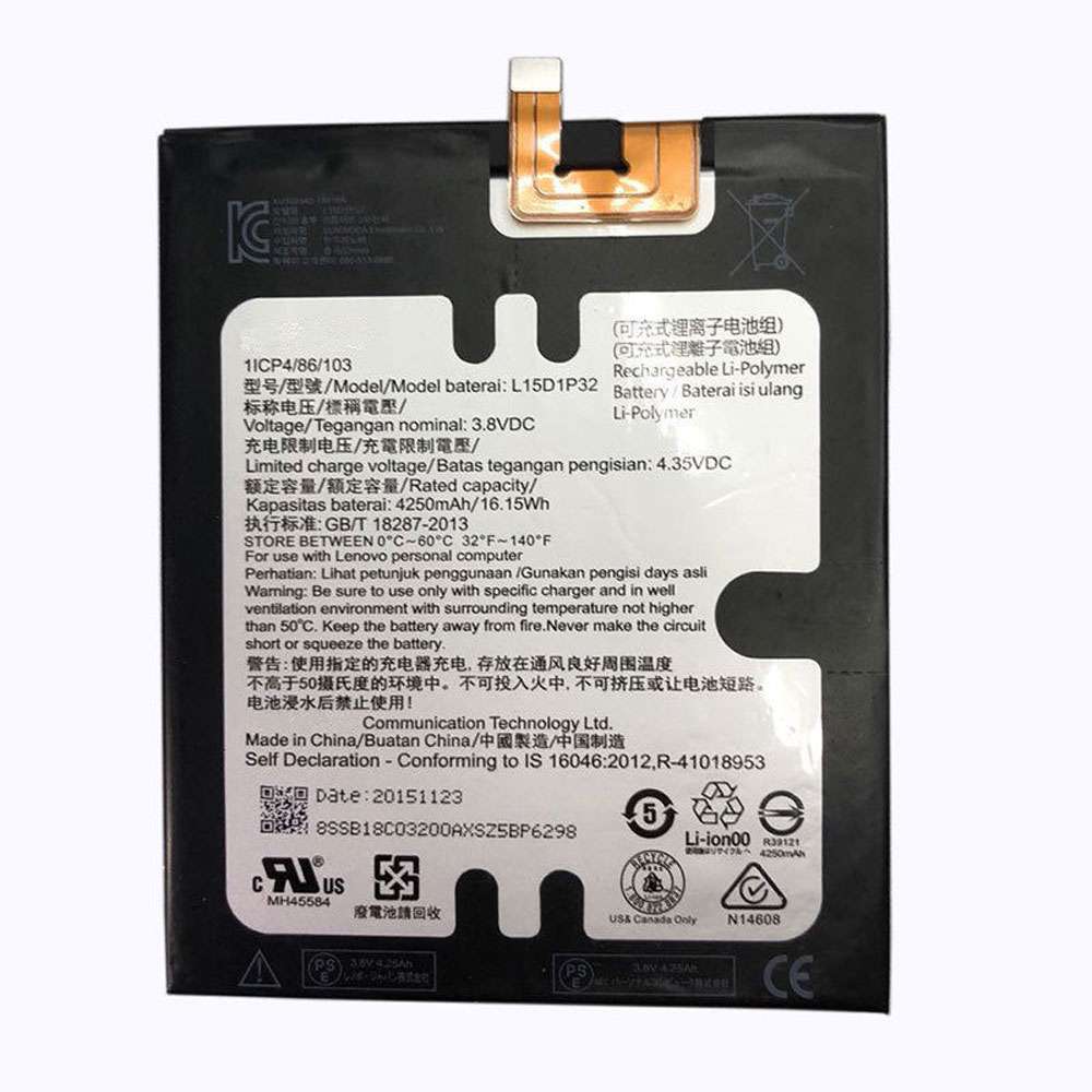 3.8V/4.35V 4250mAh/16.2WH Lenovo Tab 3 8 Plus TB-8703F 8703N 8703 PB1-750N Replacement Battery