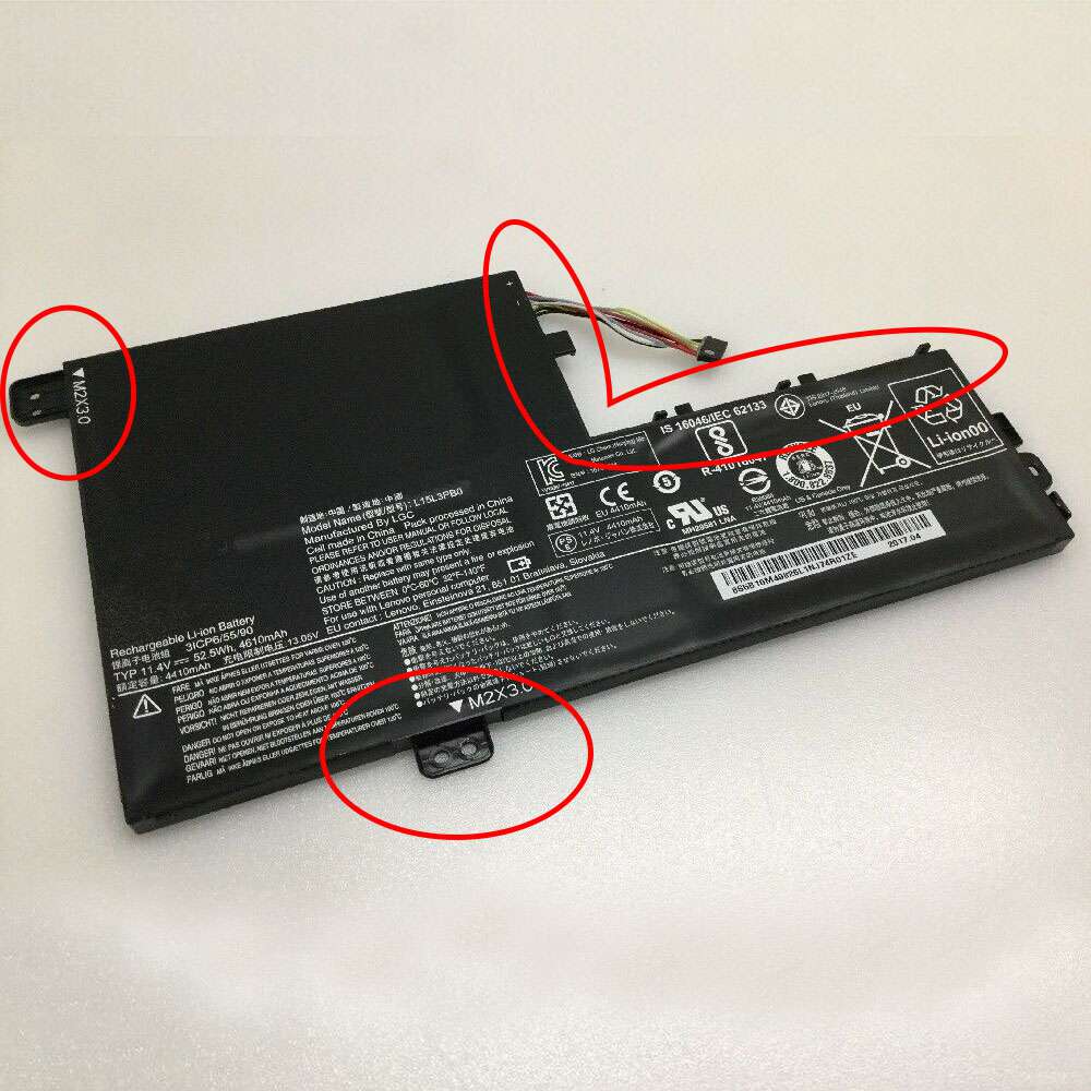 11.4V 52.5Wh/4645mAh L15C3PB1 Laptop Battery for Lenovo Flex 4-1470 4-1480 IdeaPad 320S-14