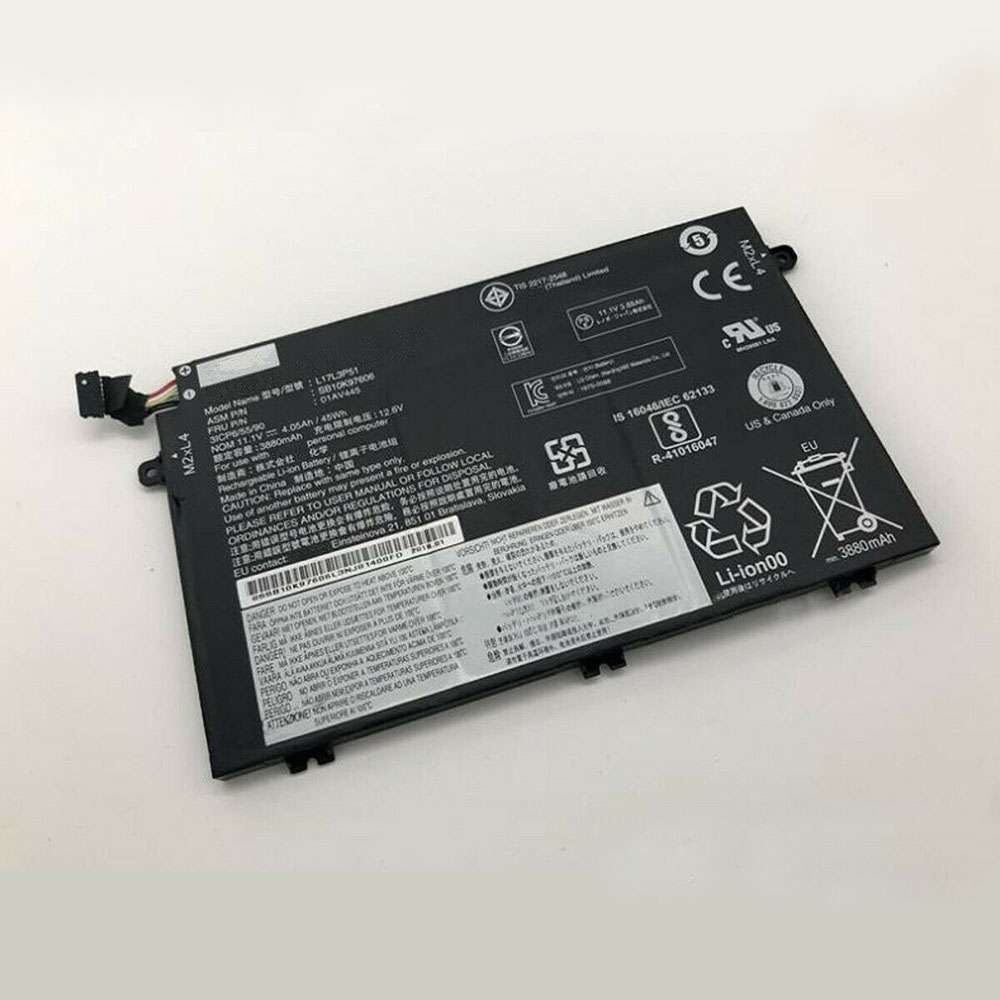 11.1V 45Wh L17L3P51 Laptop Battery for Lenovo E480 E485 E495 E580 E585 E490 E590