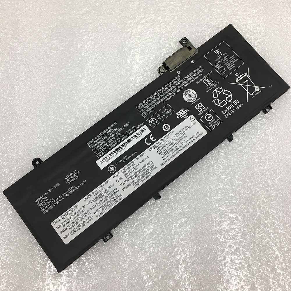 11.52V 13.2V 57Wh 4.95Ah L17M3P71 Laptop Battery for Lenovo ThinkPad T480S 01AV478 01AV479