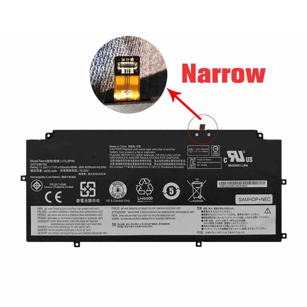 11.5V 4156mAh L17L3PH0 Laptop Battery for Lenovo L17M3PH0 5B10Q41209 5B10Q41210