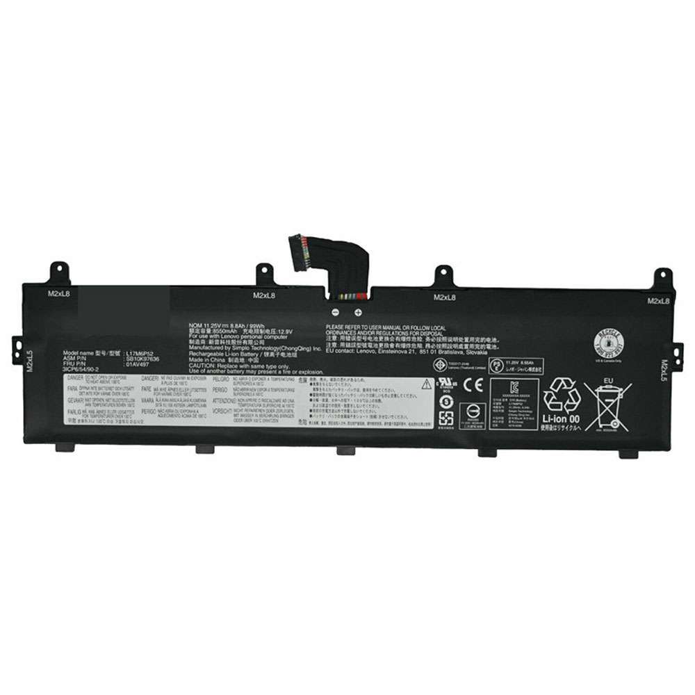 11.25V/12.9V 8550mAh/99WH L17M6P52 Laptop Battery for Lenovo ThinkPad P72 SB10K97636 01AV497 L17C6P51 20MB0005GE