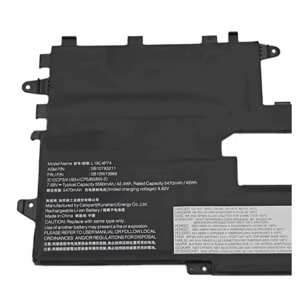 7.68V 5590mAh/42.4Wh L19C4P74 Laptop Battery for for Lenovo ThinkPad X1 Titanium Yoga Gen
