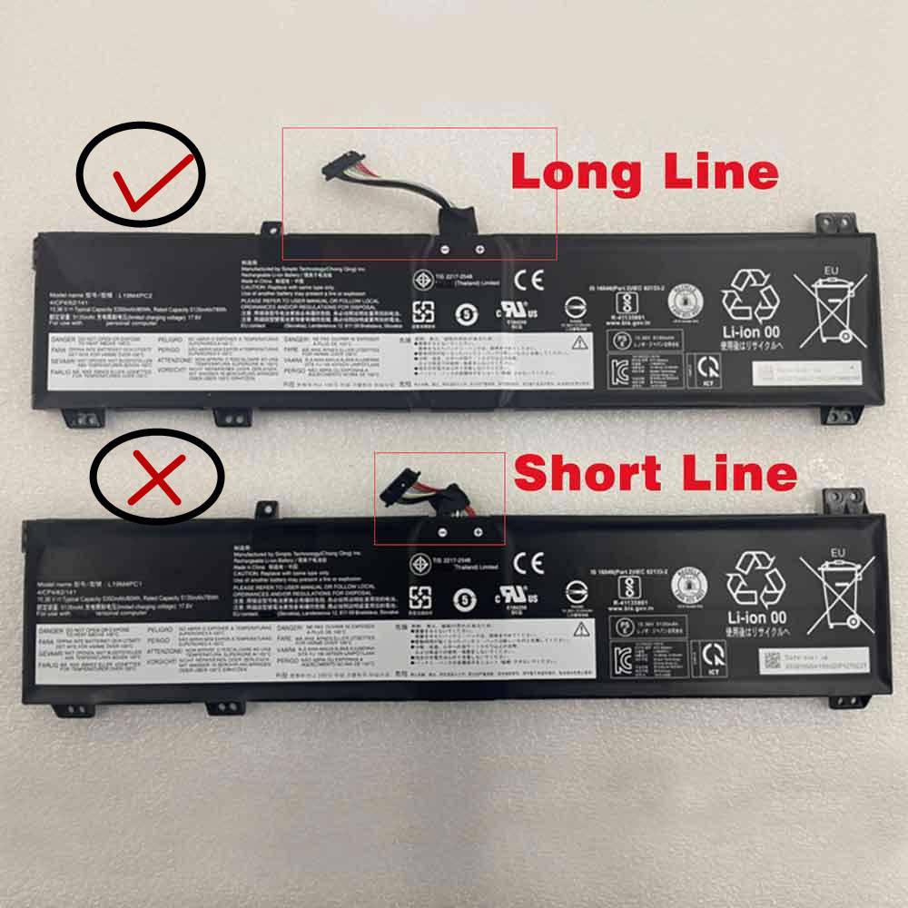 15.4V 5180mAh/78Wh L19C4PC1 Laptop Battery for Lenovo Legion Y7000 2020