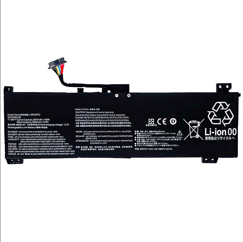 11.52V 3910mAh L20C3PC2 Laptop Battery for Lenovo Legion 5-15ACH6H Laptop 82JU