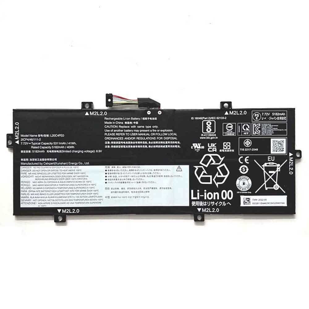 7.72V 5311mAh L20C4PE0 Laptop Battery for Lenovo Yoga Duet 7 13ITL6 82MA004PTA