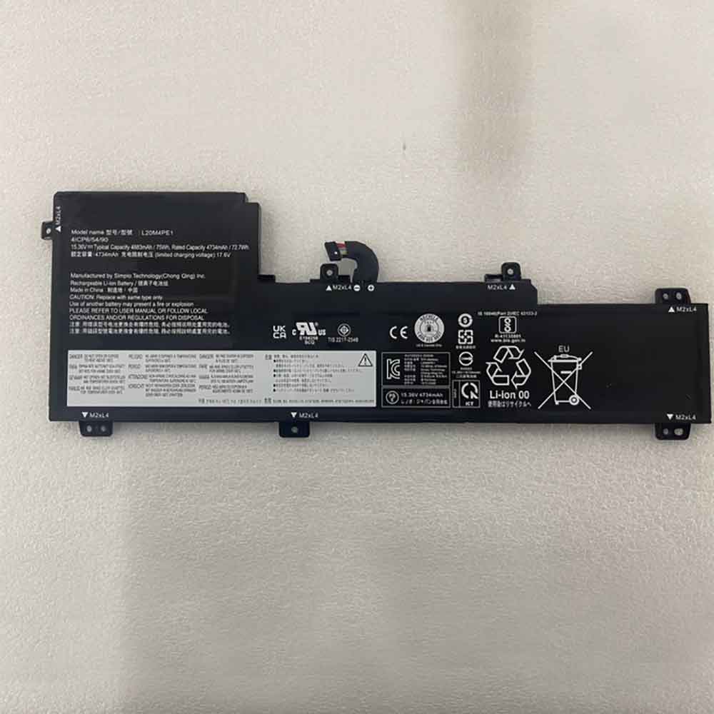 15.36V 4734mAh L20C4PE1 Laptop Battery for Lenovo IdeaPad 5 Pro-16ACH6 Pro-16IHU6